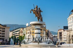 Aleksander Wielki Pomnik w Skopje-Macedonia