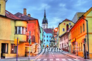 Domy na starym mieście Jindrichuv Hradec, Czechy