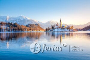 Jezioro Bled, zima-Słowenia