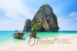 Niesamowity widok na plażę Ao Phra Nang, Tajlandia