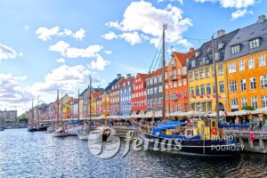 Nyhavn Kopenhaga domy nad kanałem, Dania