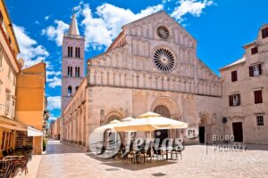Piękna romańska katedra św Anastazji, Zadar, Chorwacja