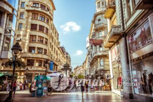 Serbia. Knez Mihailova Ulicy, głównej ulicy handlowej km od Belgrad.