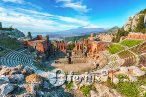 Taormina, starożytny teatr, Sycylia