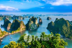 Widok na Zatokę Ha Long, Wietnam